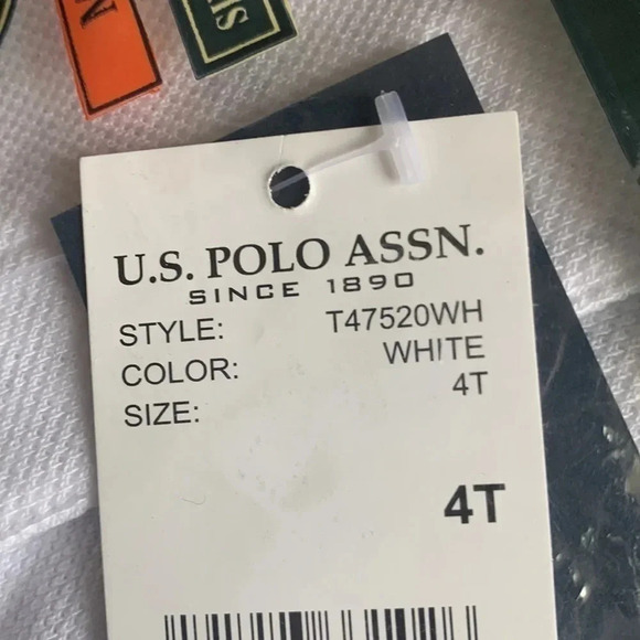 US Polo School Uniform Polo Shirt White 4T - Picture 4 of 6